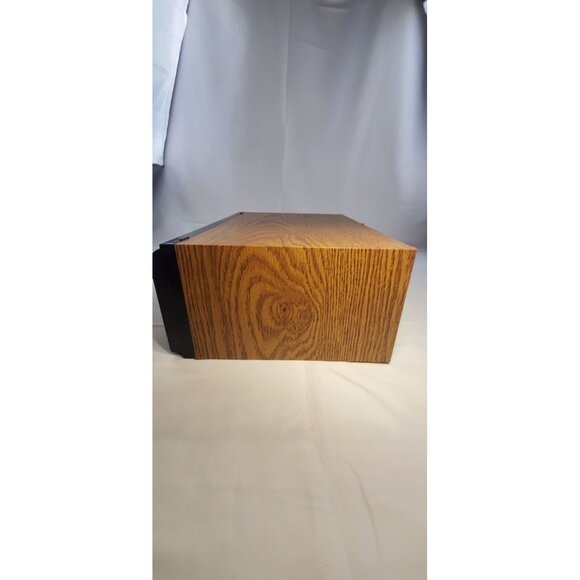 Vtg VHS Video Cassette Tape Drawers Storage Faux Wood Cabinet 14 Holds 1980s - Picture 9 of 12